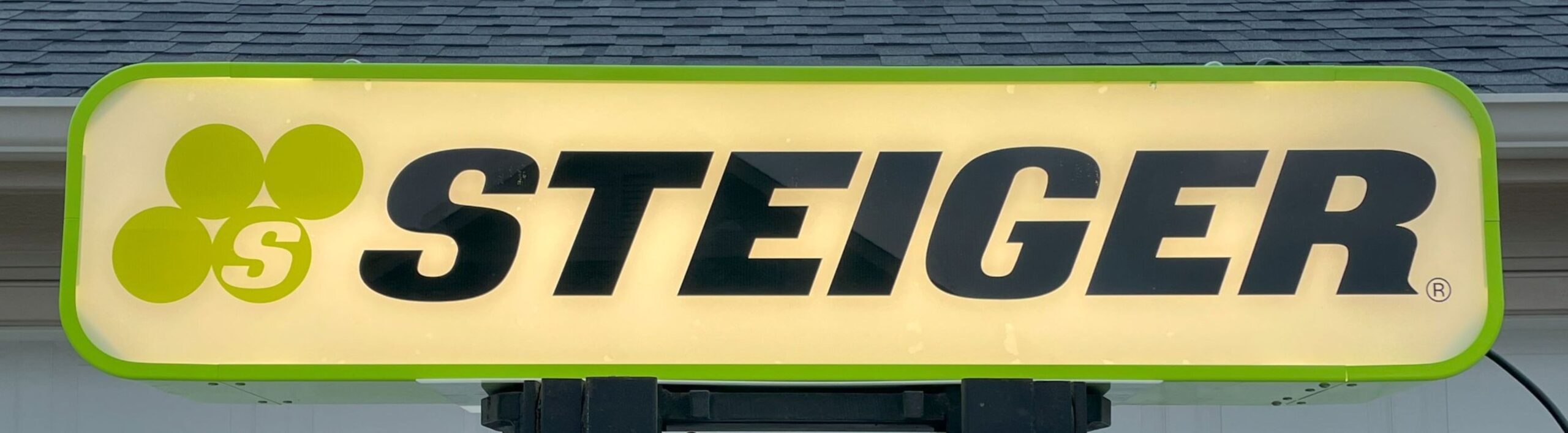 12” x 54” Green STEIGER Sign - Image 6