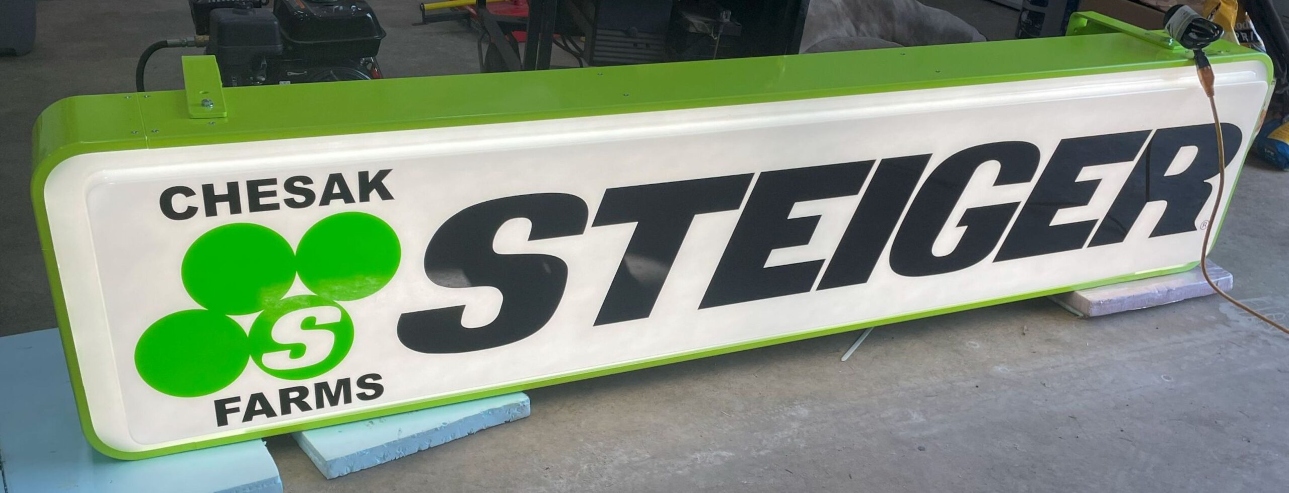 21” x 96” Green STEIGER Sign - Image 11
