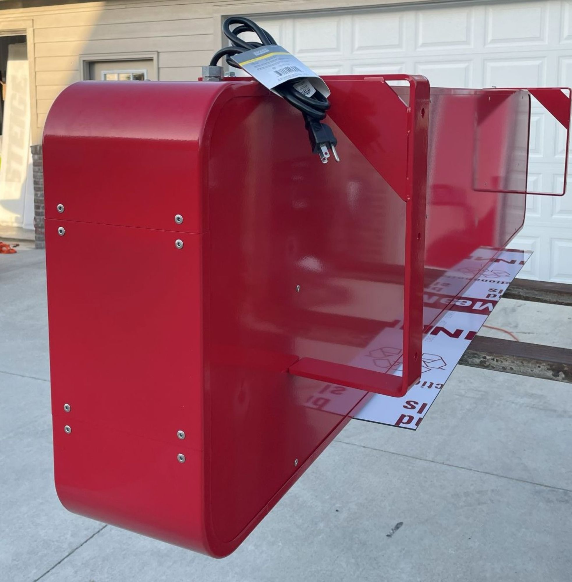 21” x 96” Red STEIGER Sign - Image 4