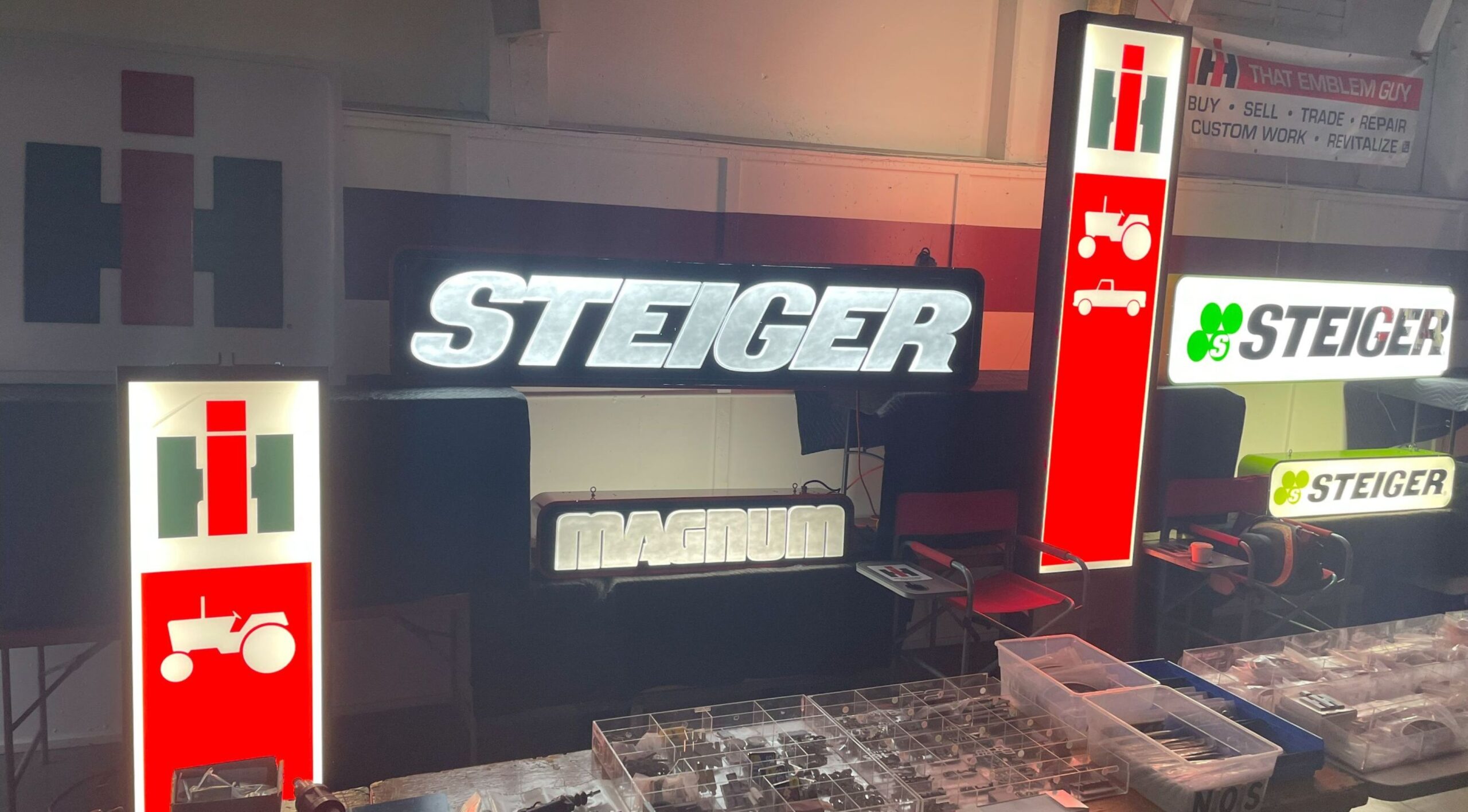 21” x 96” Red STEIGER Sign - Image 9
