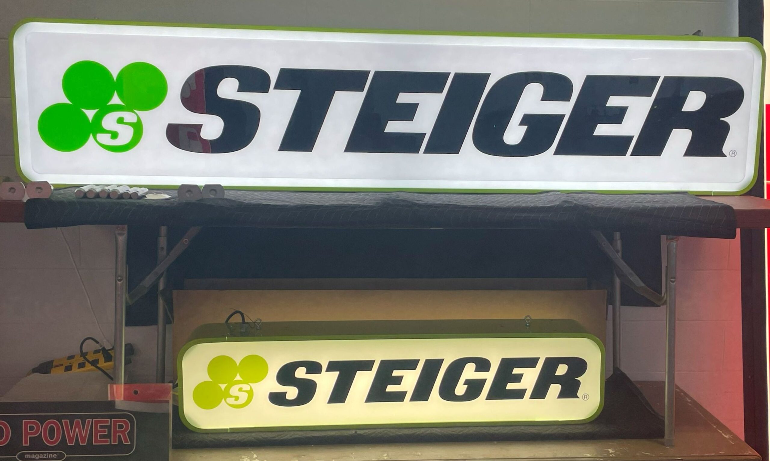 12” x 54” Green STEIGER Sign - Image 12