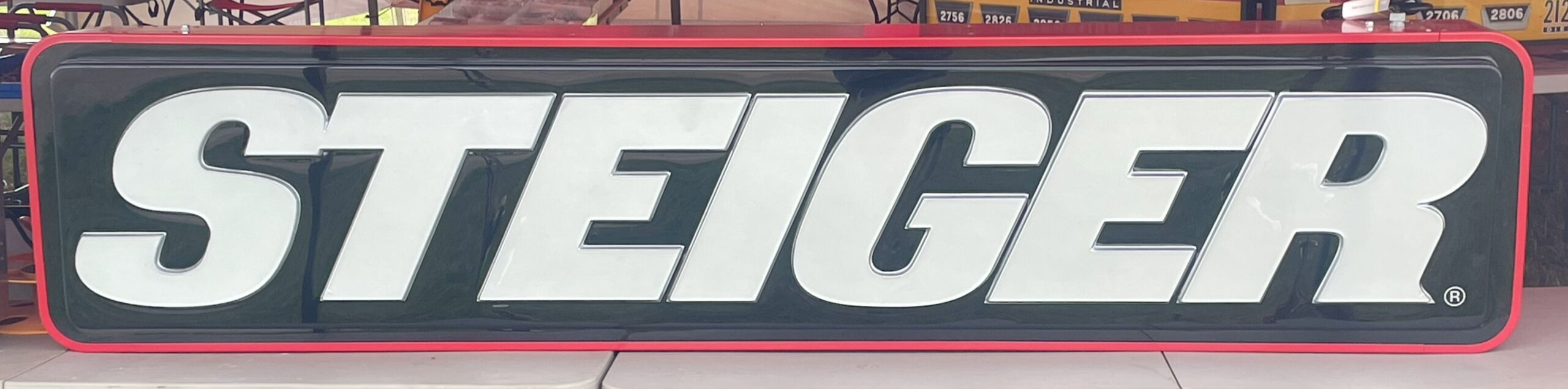 21” x 96” Red STEIGER Sign