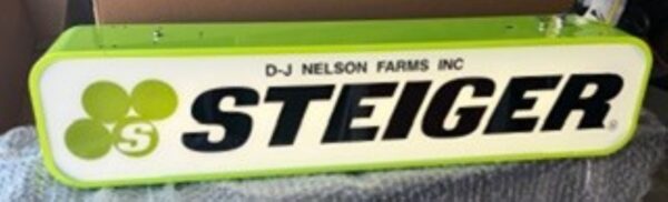 12” x 54” Green STEIGER Sign | Custom Farm Signs | That Emblem Guy ...